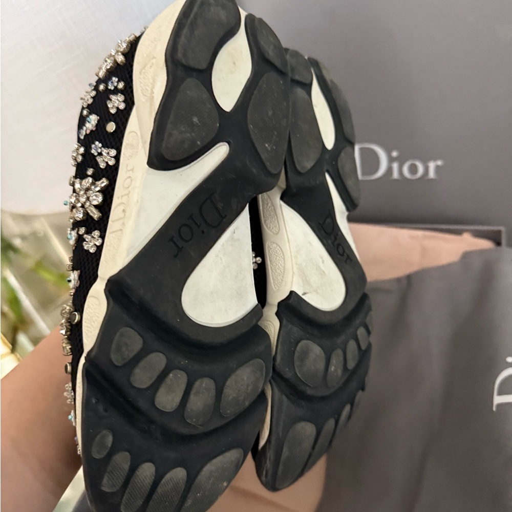 Dior Black Sparkle Sneakers - Picture 3 of 6
